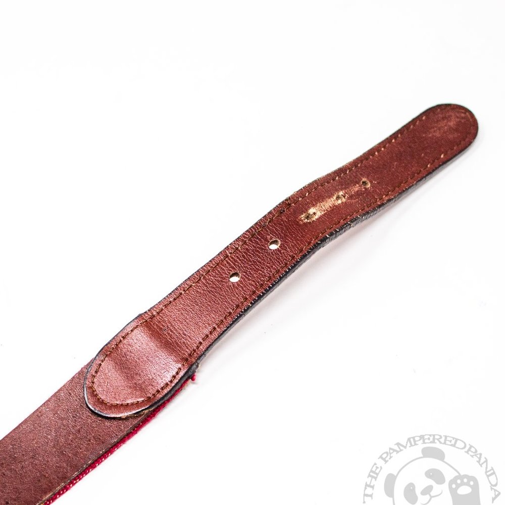 Smathers & Branson Belt Neddlepoint Golf Scene Multicolor Leather Mens Size 34 - Picture 3 of 5